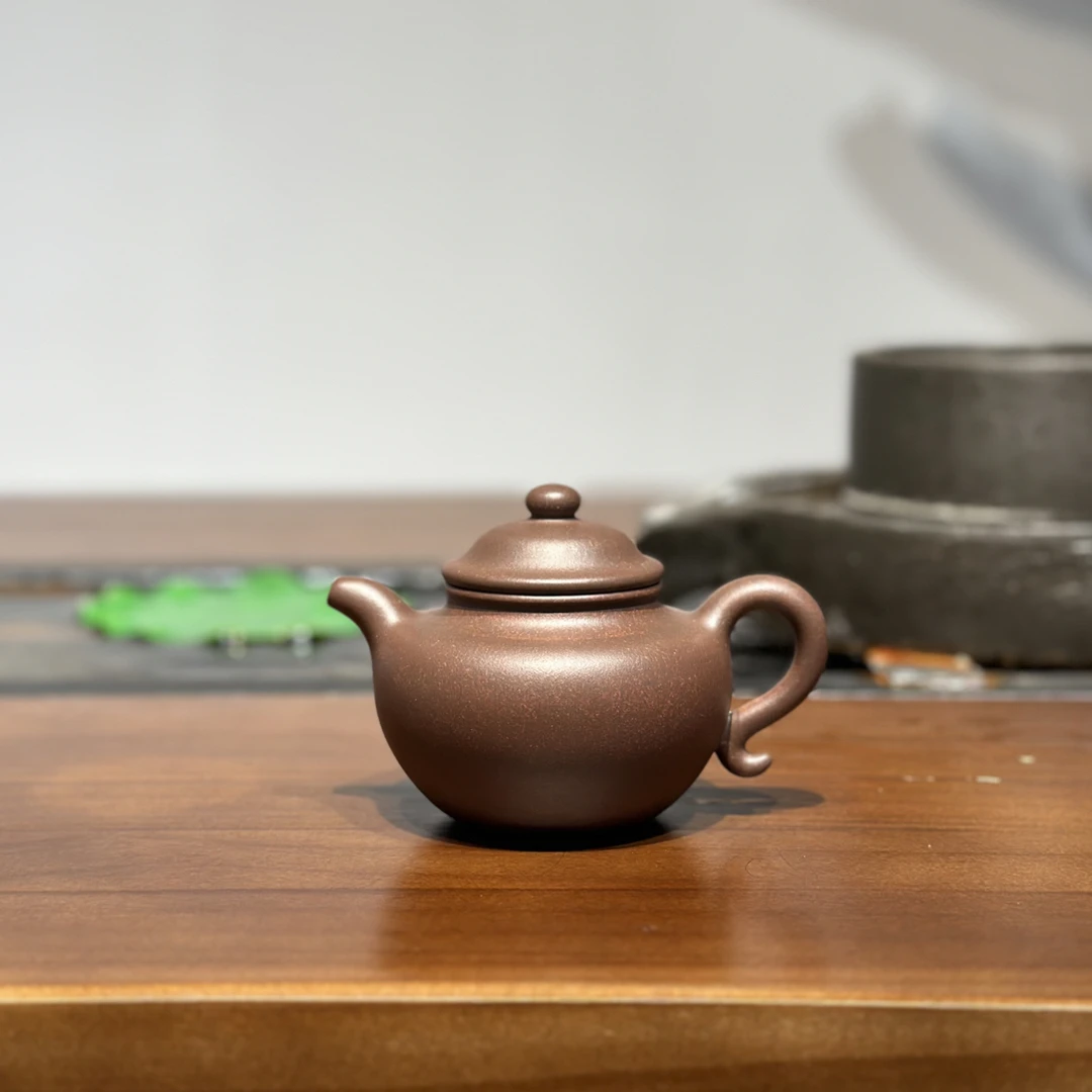 大亨莲子壶黄龙山原矿紫泥全手工制作200cc纯手工莲子壶慕古器