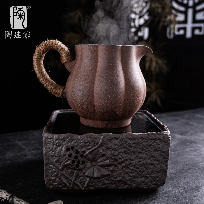 陶迷粗陶南瓜手执壶老岩泥罐罐茶公道壶烧水壶电陶炉围炉煮茶