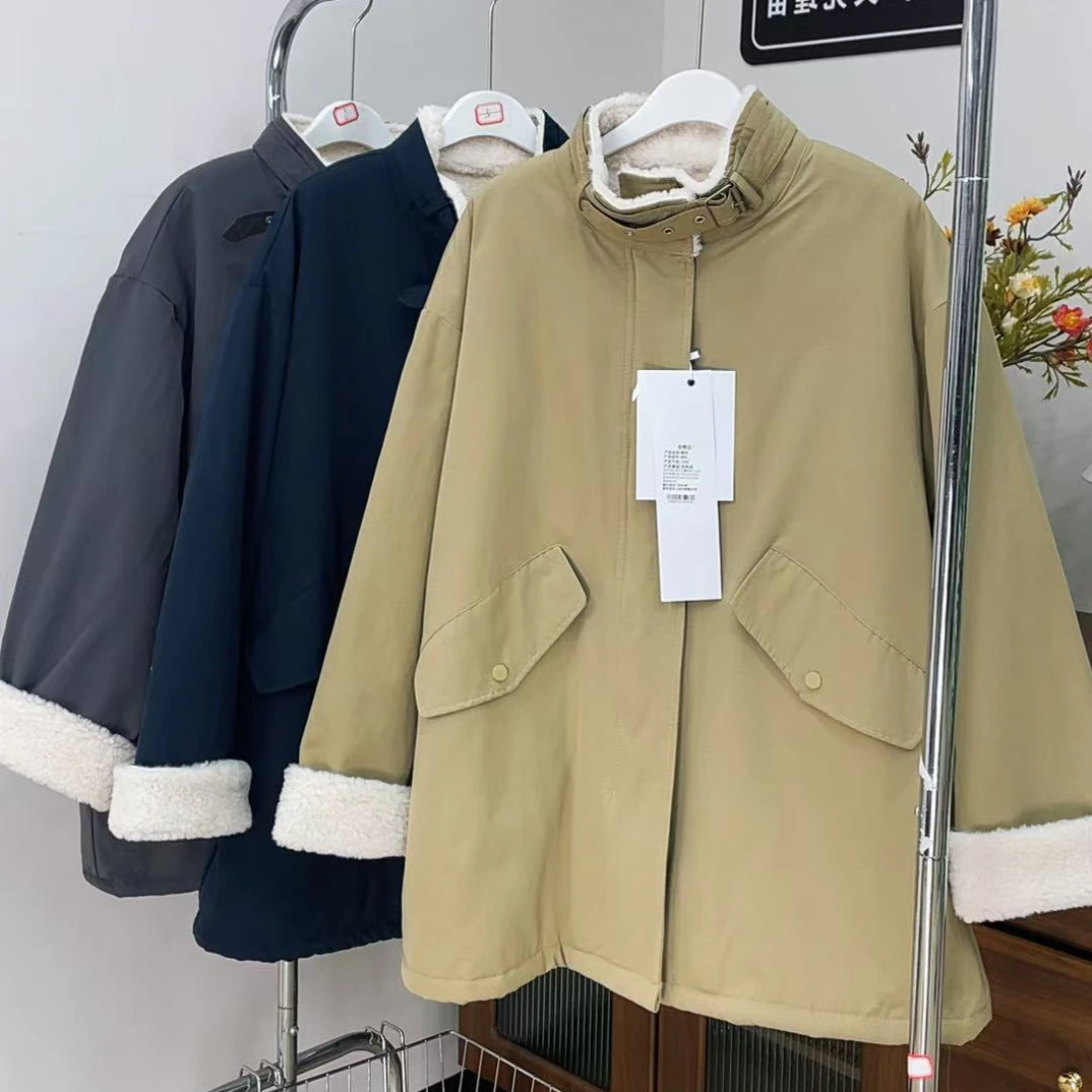 983中长款派克棉服 后背收腰