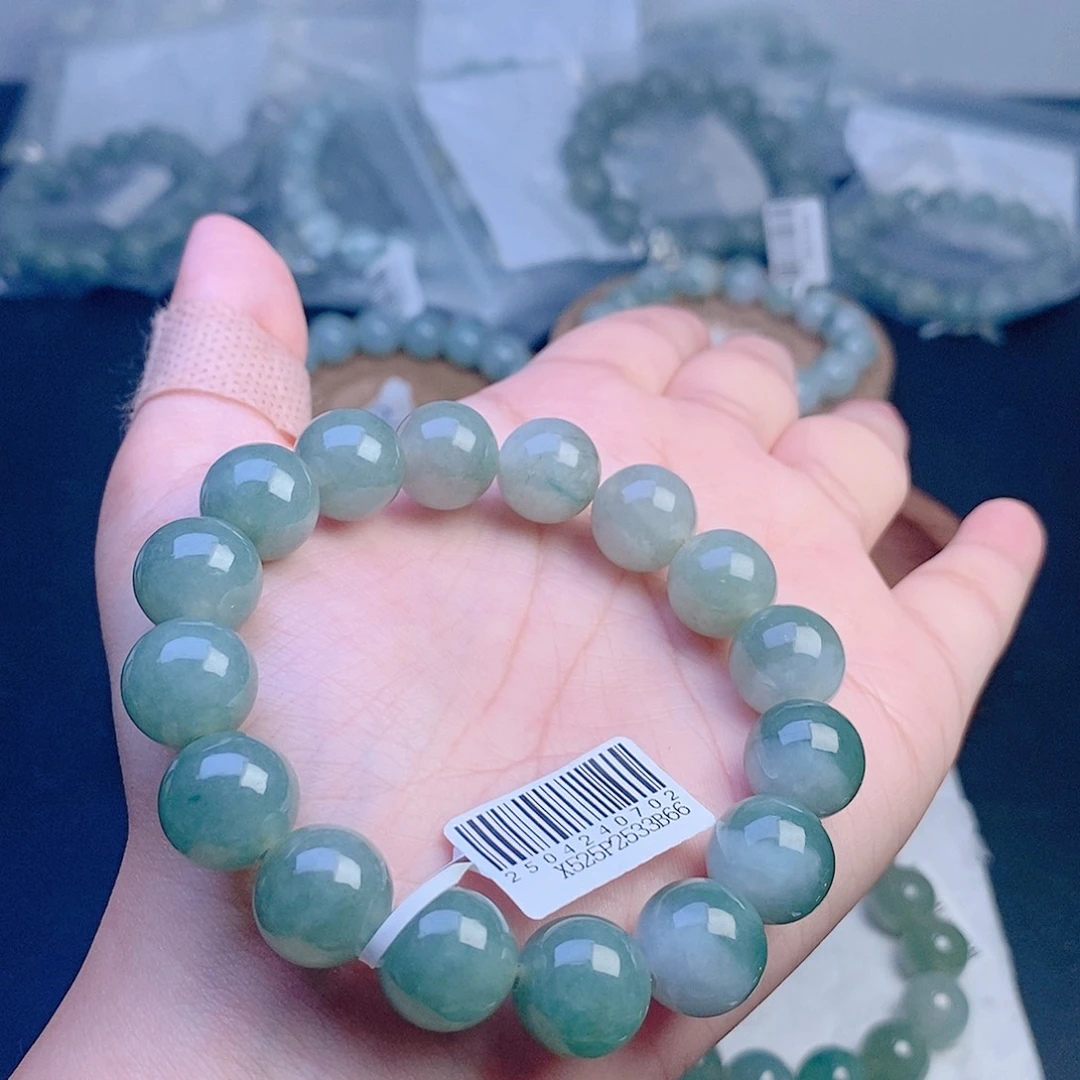 定制翡翠未镶嵌30珠串13+