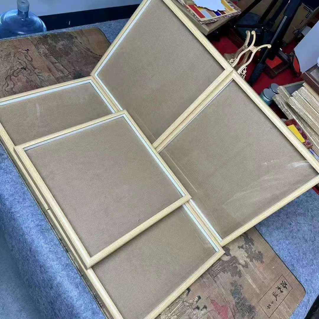 【书心工厂】33*33原木色相框到手五个【不带宋锦】