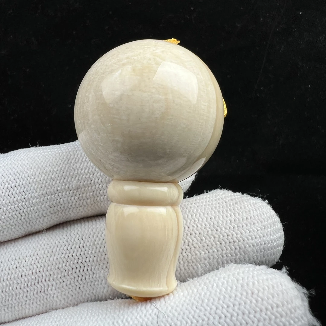 J7598天然猛犸牙 三通 27.9*46mm支持鉴定 假一罚四