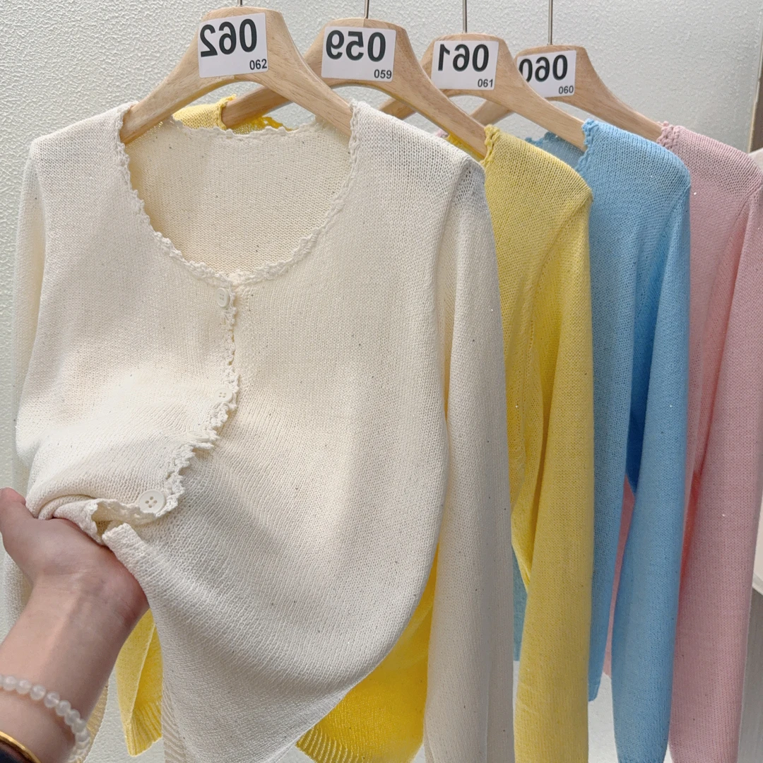 宁宁家 长袖满天星 夏季新款韩系防晒开衫女