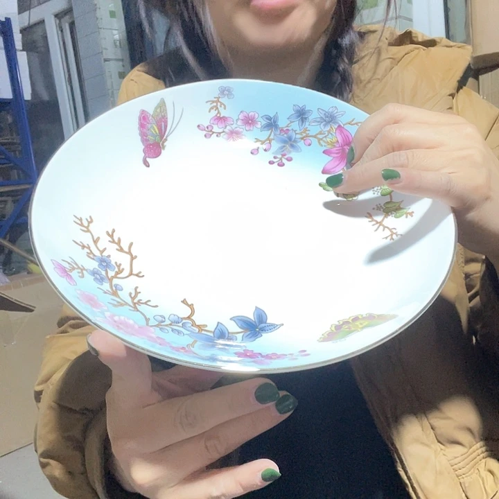 9寸蝴蝶汤盘微瑕