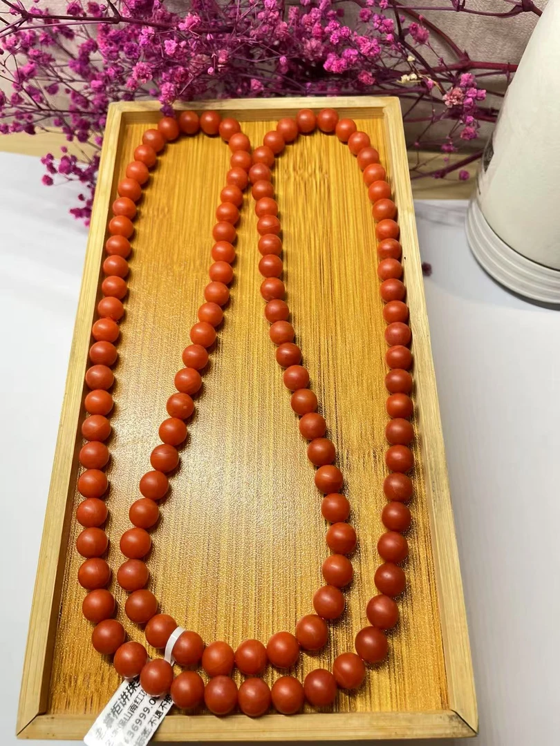 【老掌柜】保山/南红项链/8mm  SY070702