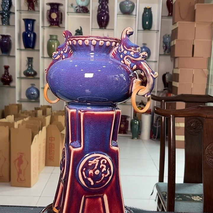 唐***兄陶摆件钧瓷摆件钧瓷摆件