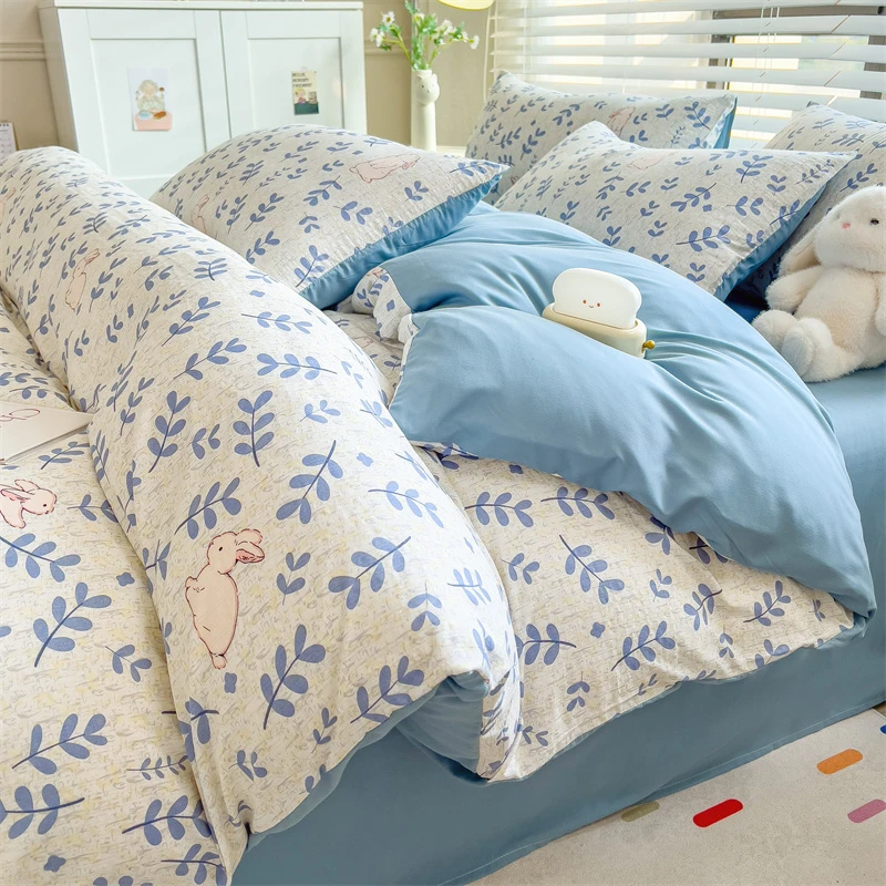 2025新款被套被罩床上用品双层纱碎花150x180x200单被罩四季通用