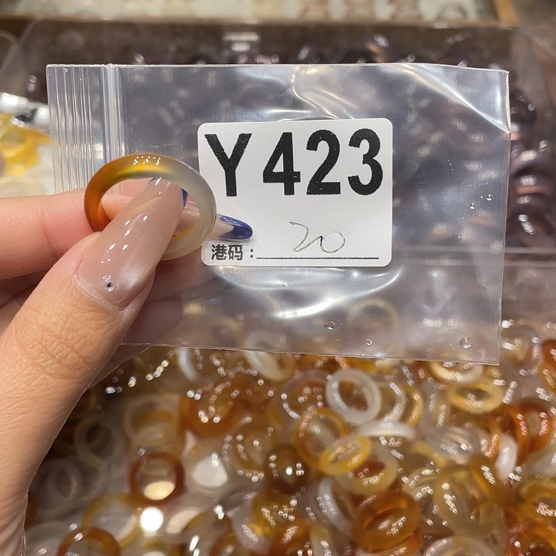 玛瑙/玉髓未镶嵌戒指423