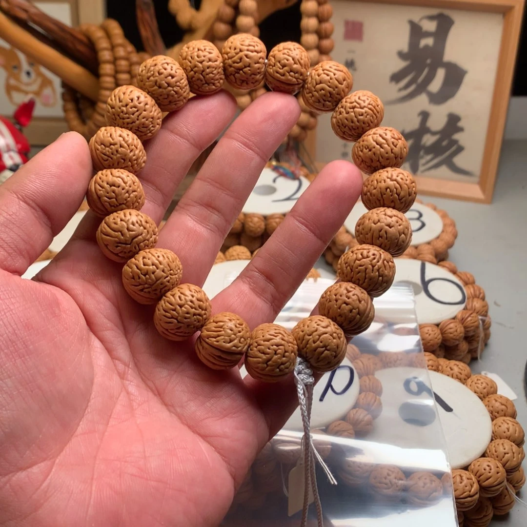 上***啡手串桃核2.0老树磨盘桃核手持