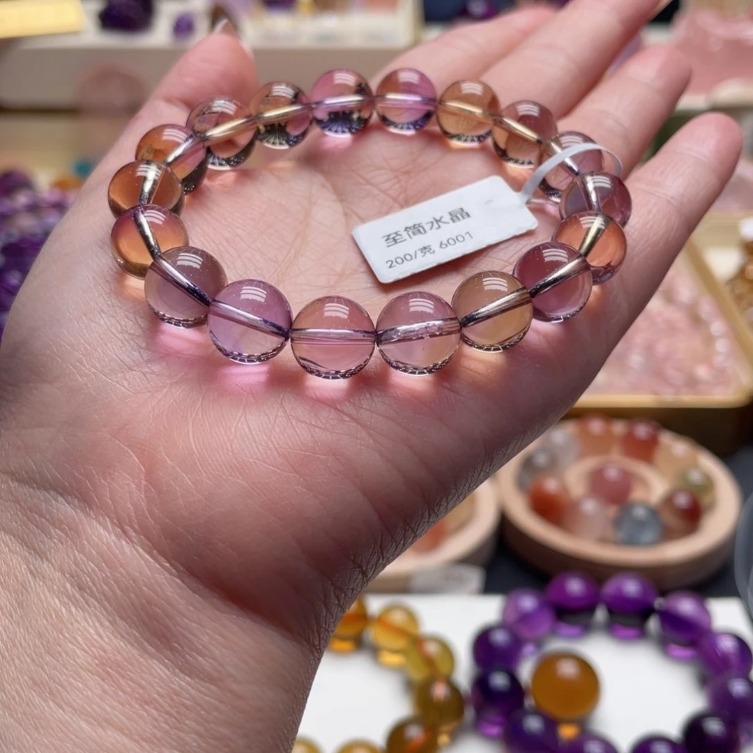 未镶嵌手链水晶紫黄晶11.2mm