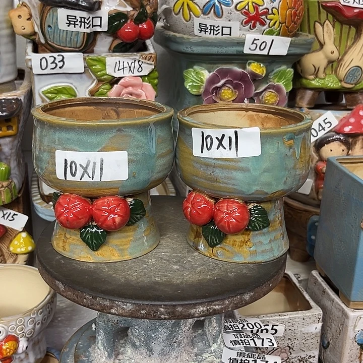 粗陶材质多肉花盆