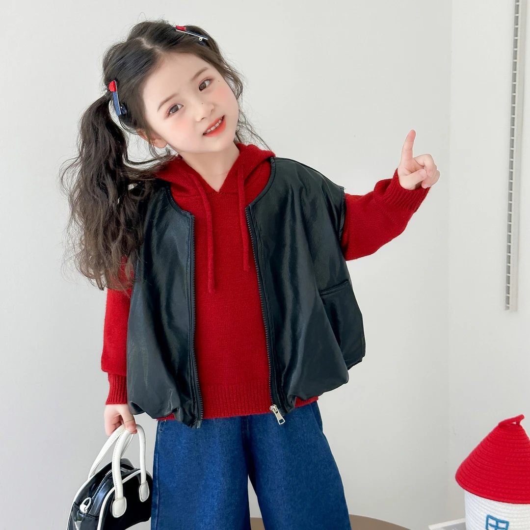 女童马甲套装两件套秋装儿童衣服2025年款韩系炸街潮服秋冬童装