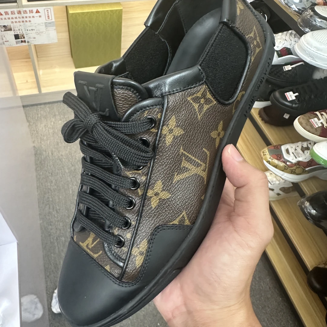 99新 LouisVuitton/路易威登 路易威登/LV棕色老花板鞋