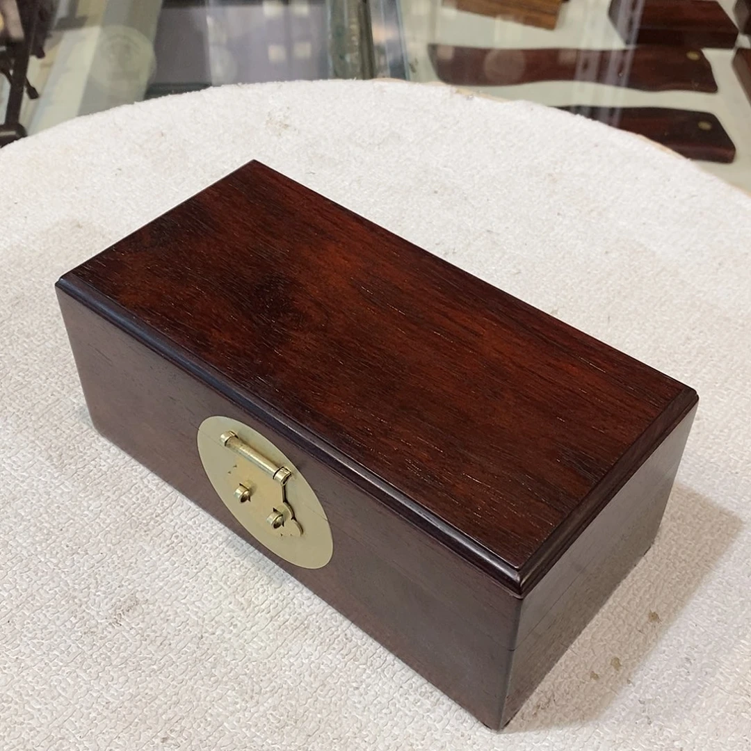 檀香紫檀（小叶紫檀）独板首饰盒19/9.5/8