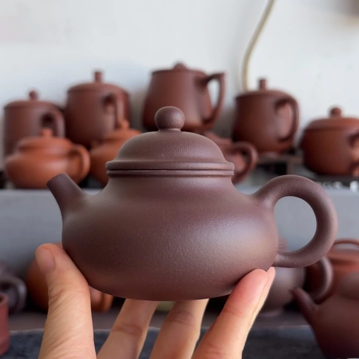 茶壶紫砂原矿紫泥容天紫砂壶200CC左右没礼盒