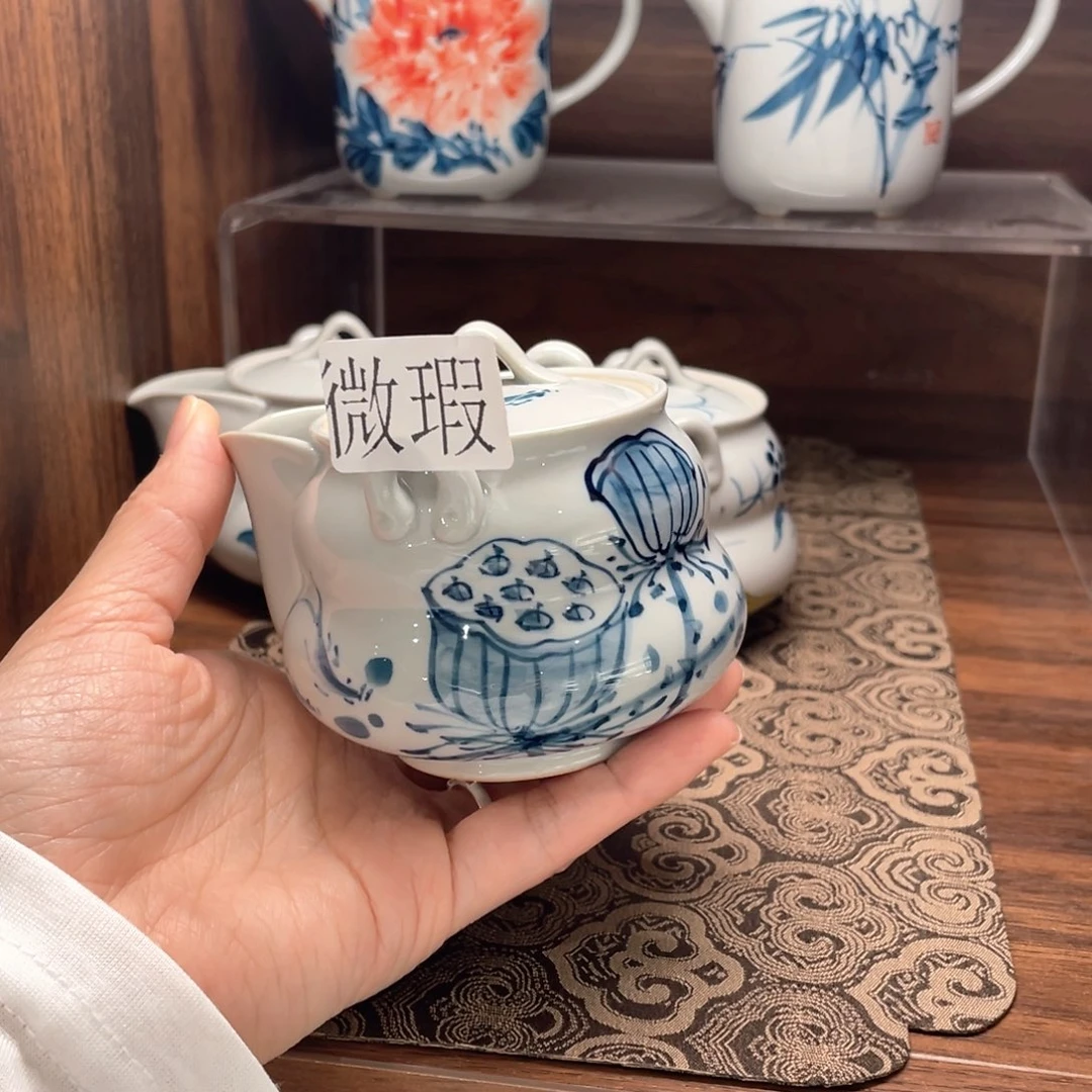 微瑕釉下彩纯手绘