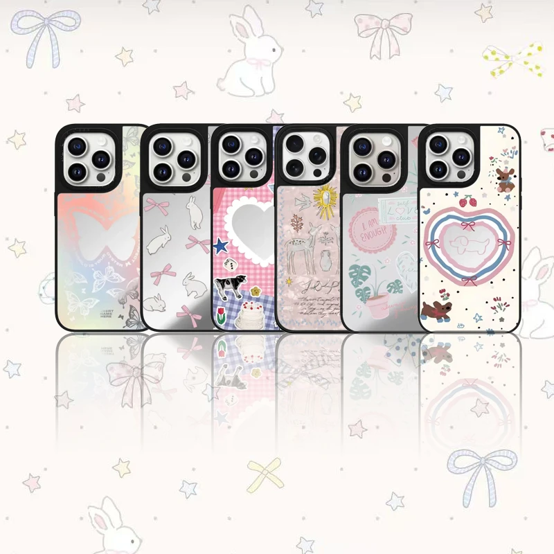 【镜面合集A】适用于苹果16promax手机壳15/14全包13卡通防摔保护套