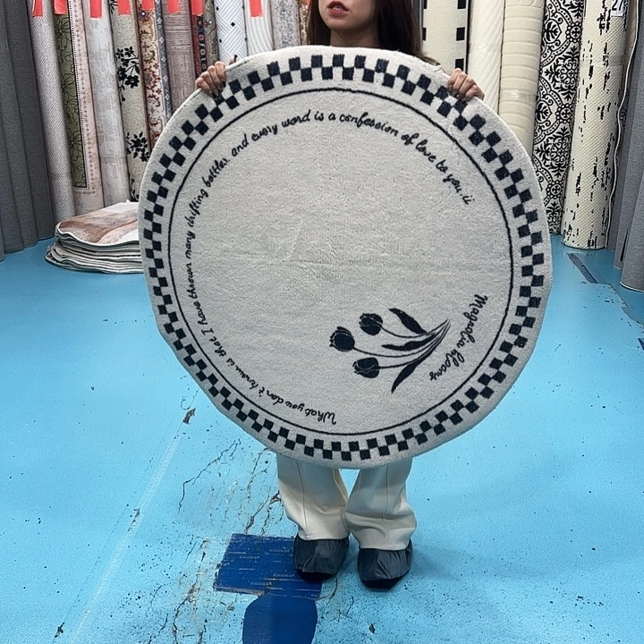 混纺加厚棉布底仿羊绒直径一米圆全新特价福利