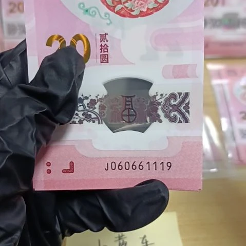 塑料蛇钞号码如图所示060661119