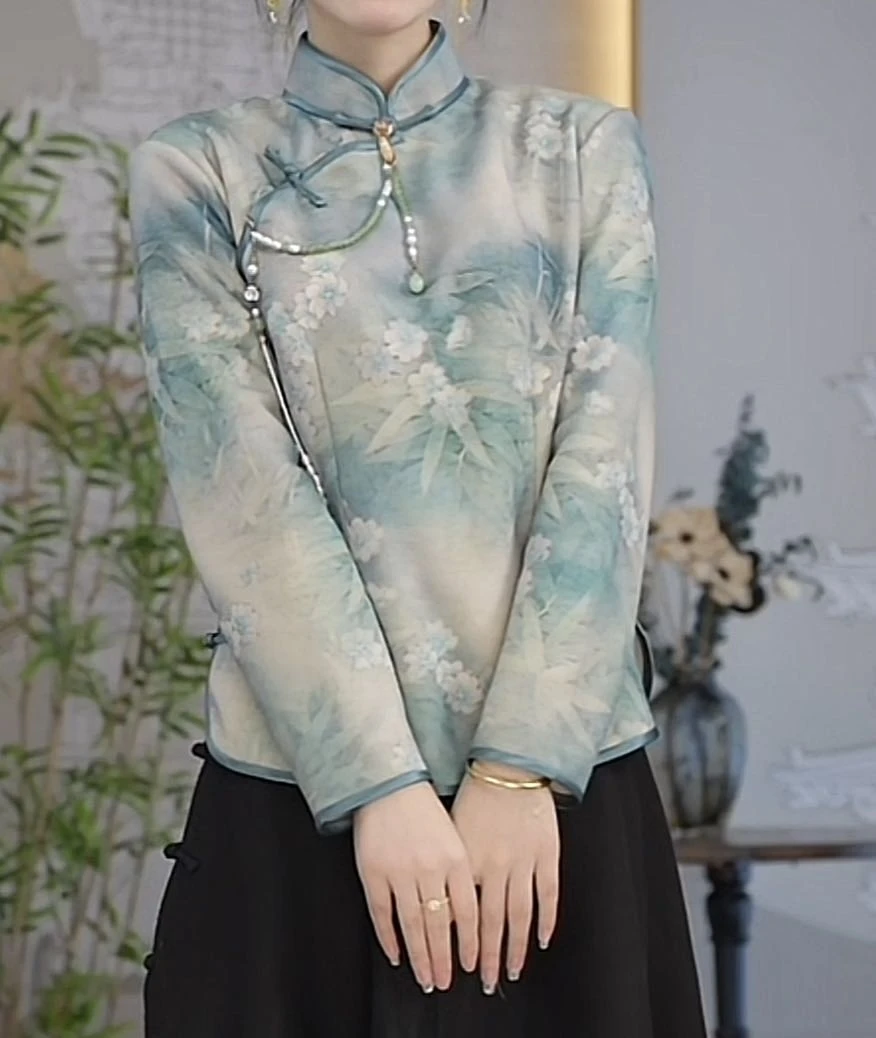 玲珑缎旗袍忆江南福利上衣