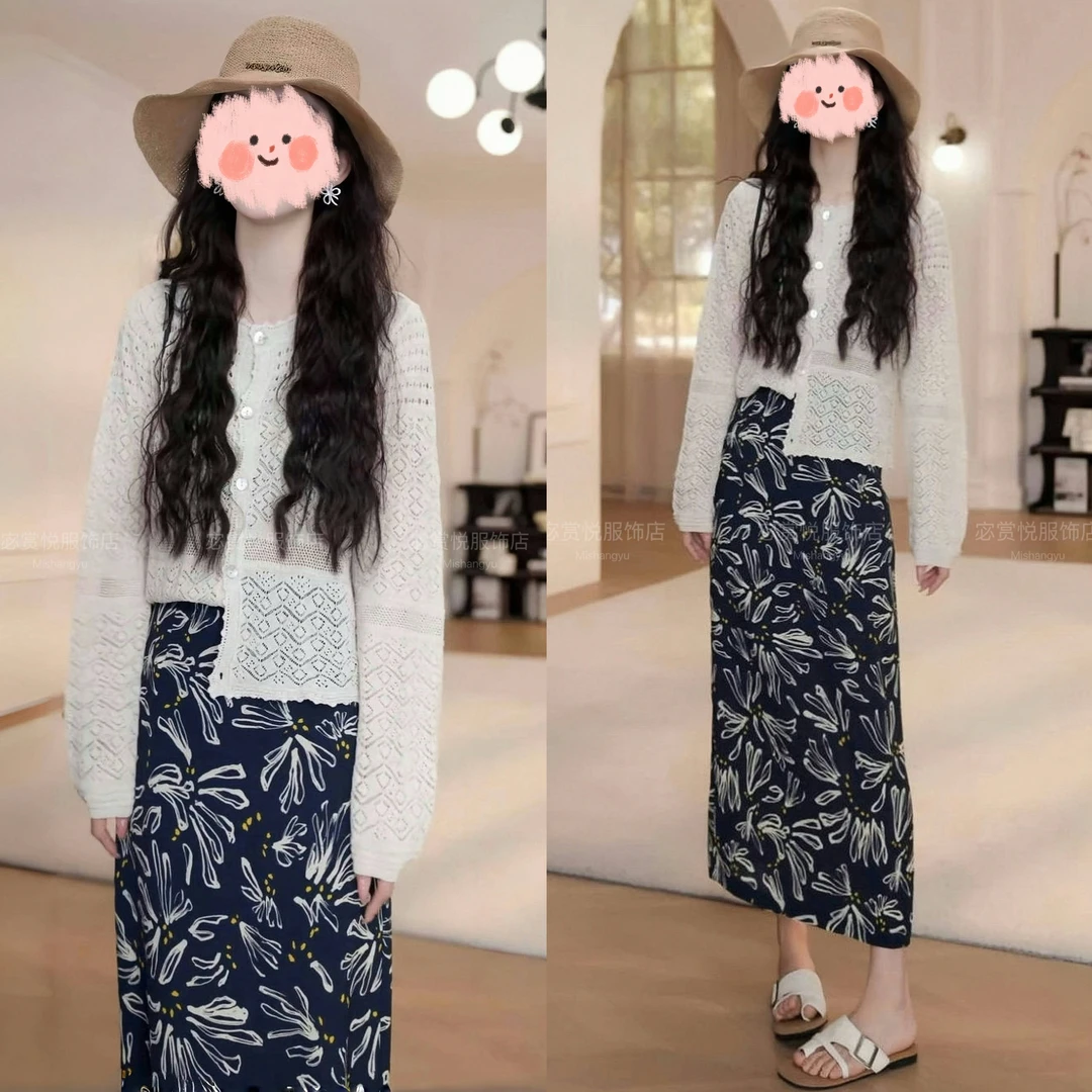 气质洋气休闲风时尚百搭裙子女2025年夏季薄款百搭半身裙衣服女