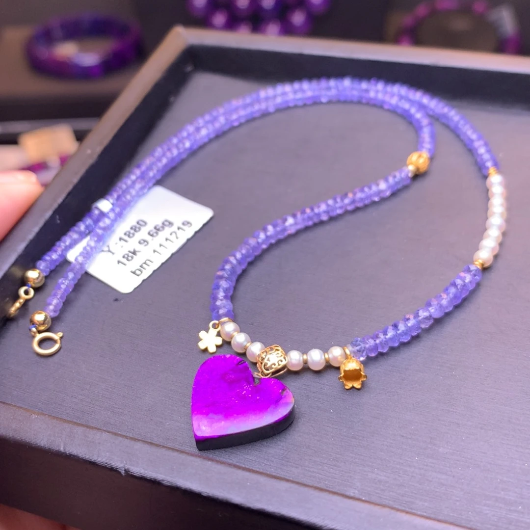 苏纪石（舒俱来）项链18K金镶嵌