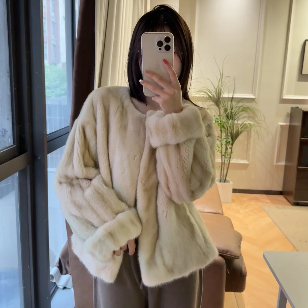 貂小姐【南风知意】新款冬整貂天鹅绒貂皮大衣女水貂毛貂毛皮