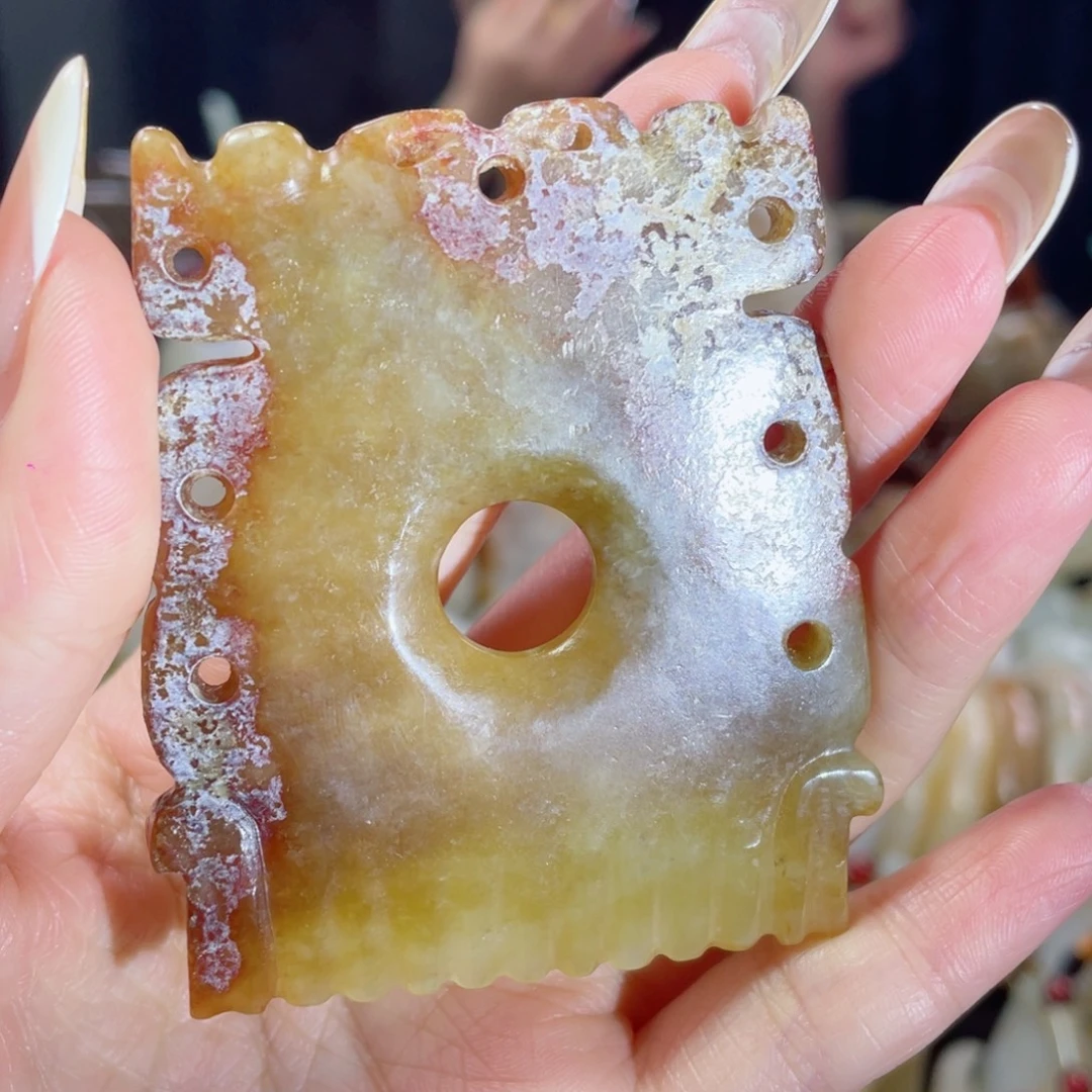 和田玉未镶嵌挂件46