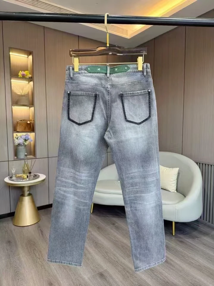 5618 夏季浅蓝色经典男士直筒牛仔裤季新款高品质百搭水