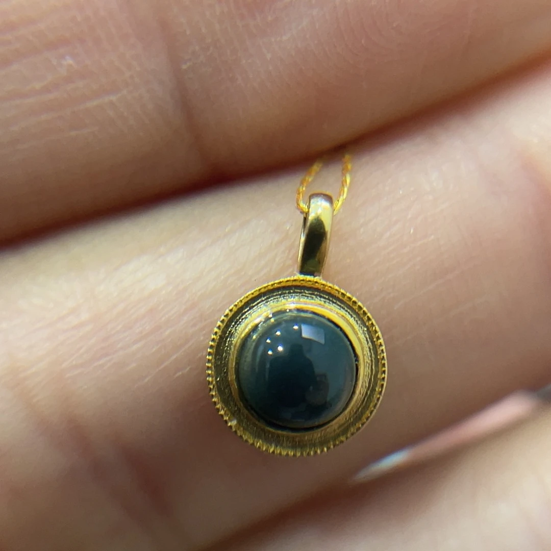 绿松石18K金镶嵌珠宝奇石