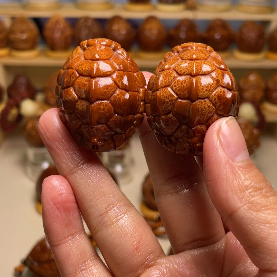 橄榄核手串/手链小尺寸龙脊富甲一对