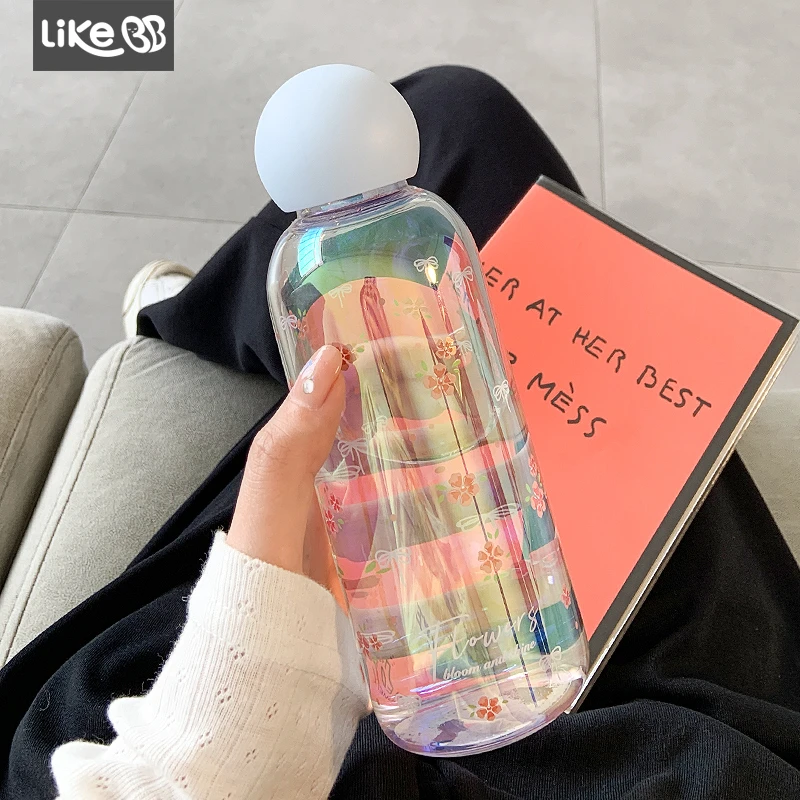 夏天水杯女生高颜值玻璃杯2025新款网红大人学生办公室杯子ins风