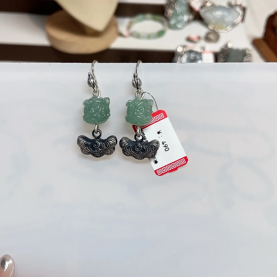 足银足银錾刻耳环