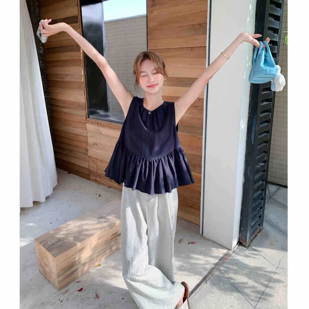 高级穿搭女2025夏季娃娃衫夏季潮流文艺淑女气质通勤背心休闲上衣