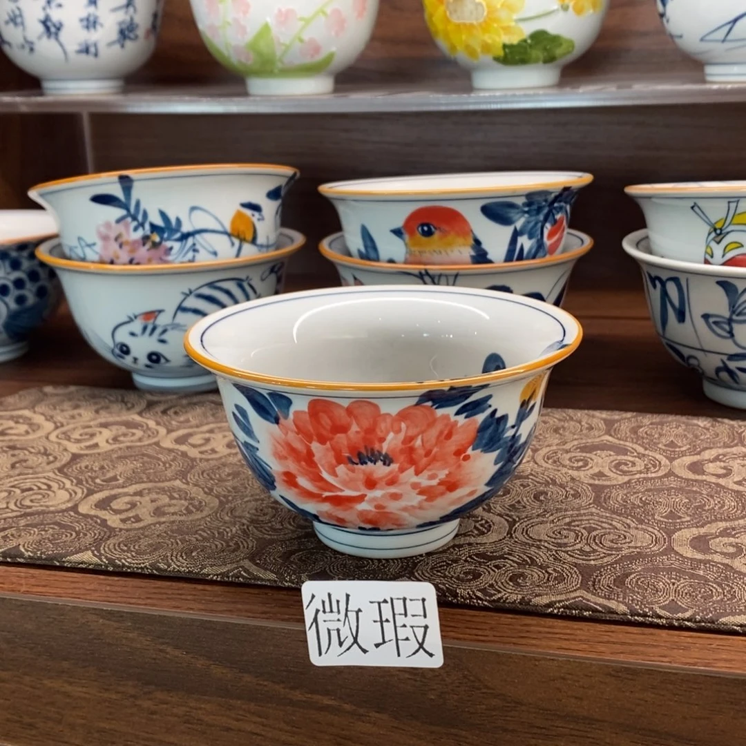 釉下彩老陶泥手工绘制