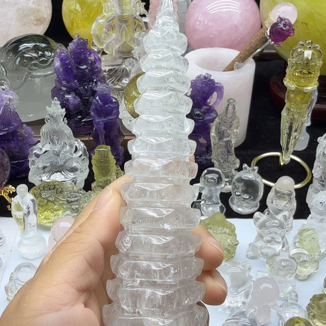 水晶摆件未镶嵌水晶?***利