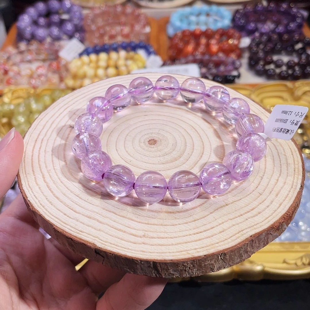 未镶嵌锂辉石手串收藏级紫锂辉12