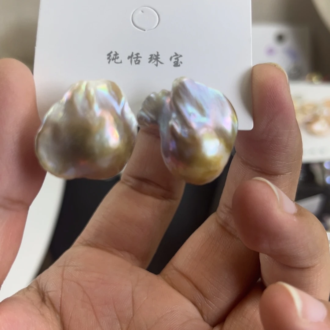 未镶嵌淡水珍珠耳饰【纯恬】