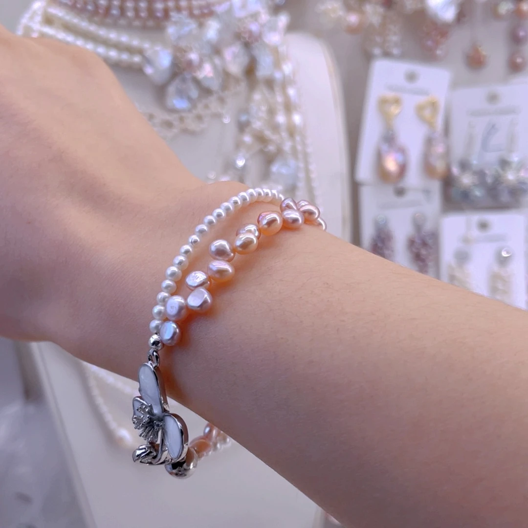 未镶嵌耳饰淡水珍珠加扣17