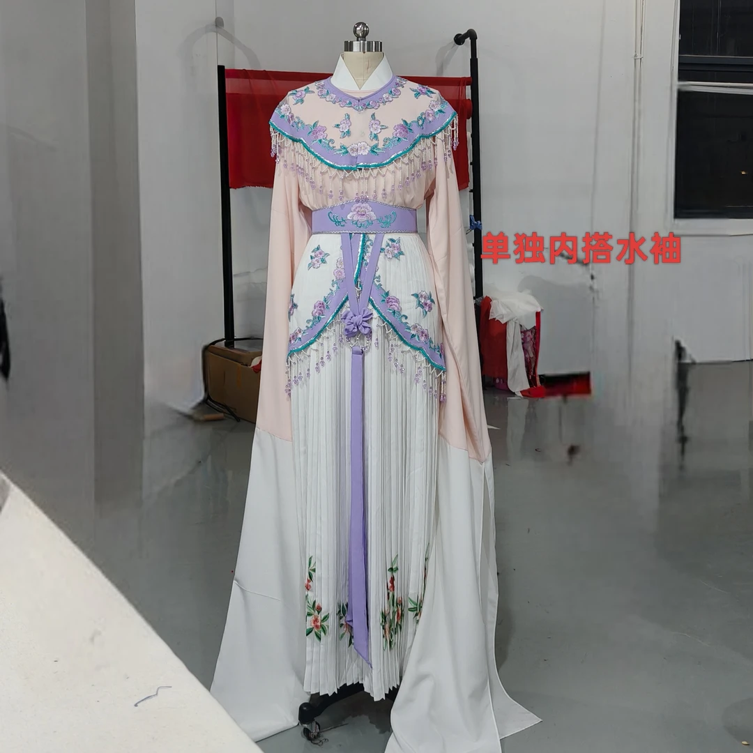 现货戏曲多用肉粉色单独水袖上衣单一件内搭越剧戏剧黄梅戏舞台