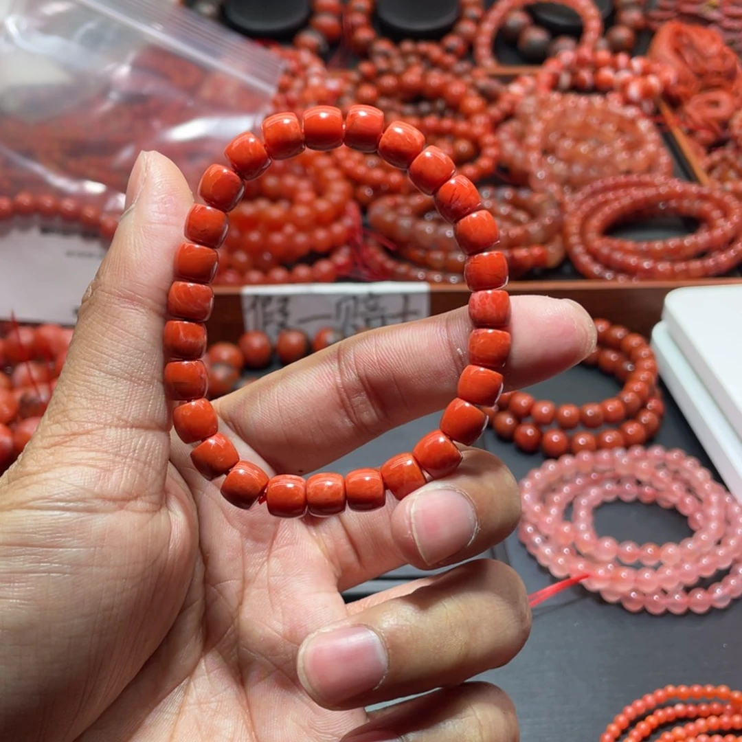 南红玛瑙手链未镶嵌