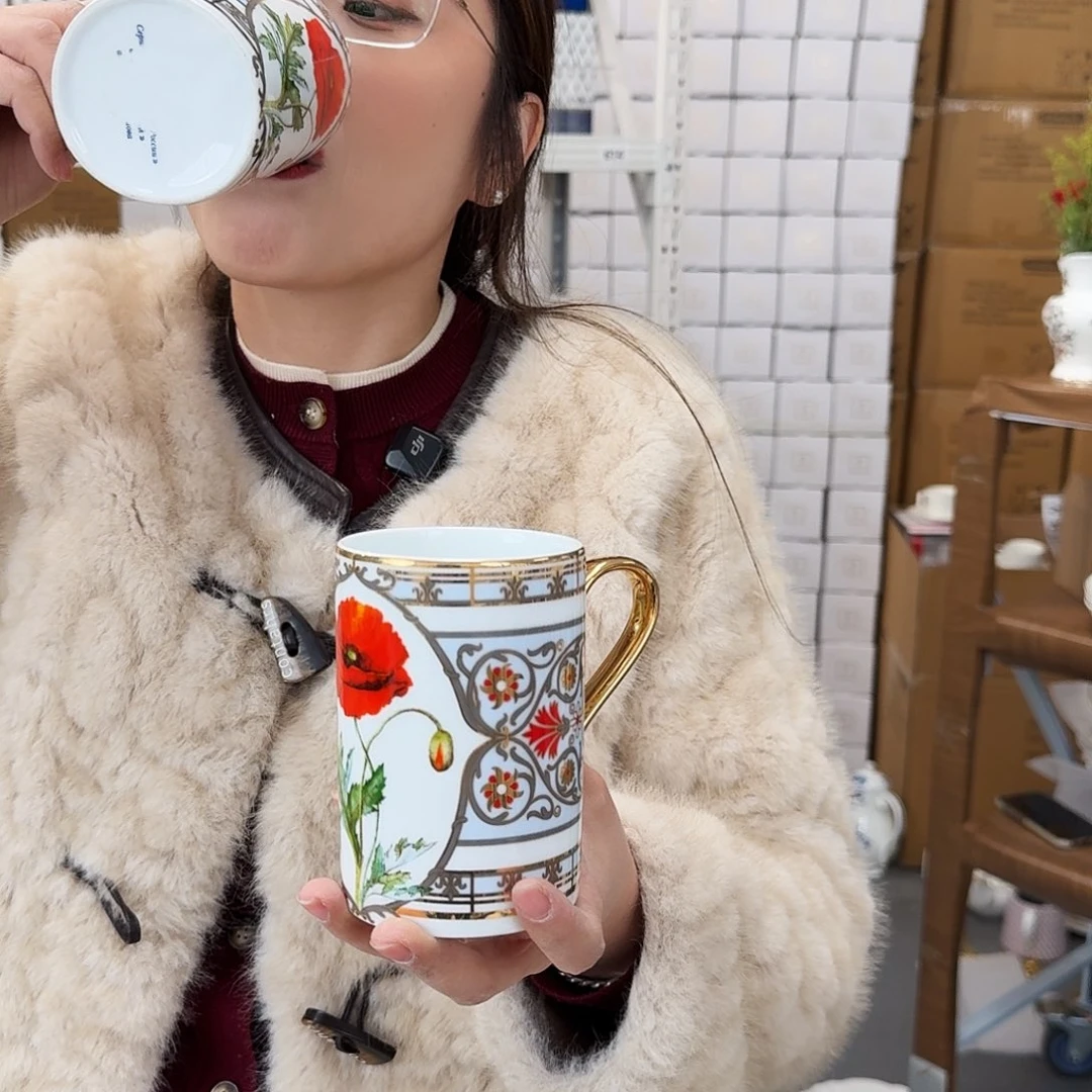 骨瓷马克杯400ml一个外贸骨瓷