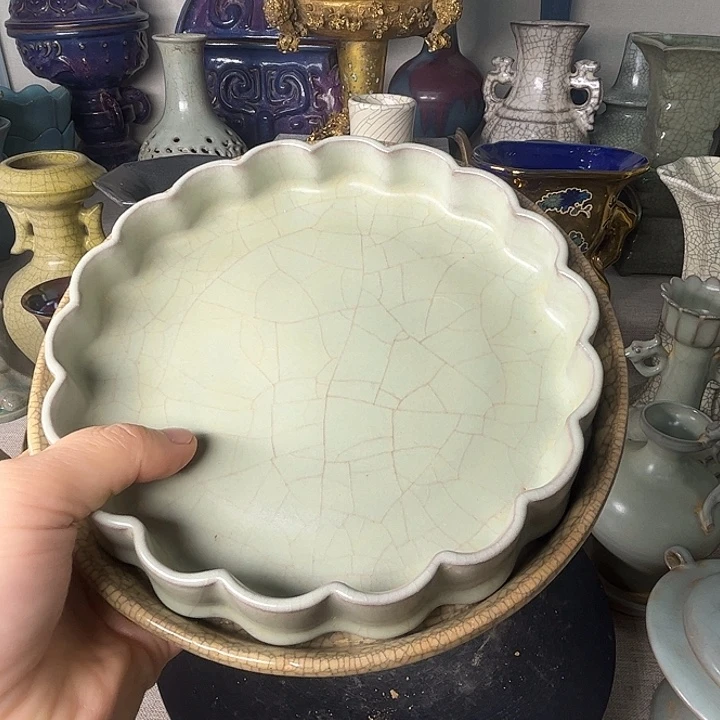 摆件汝窑洗三足蠊