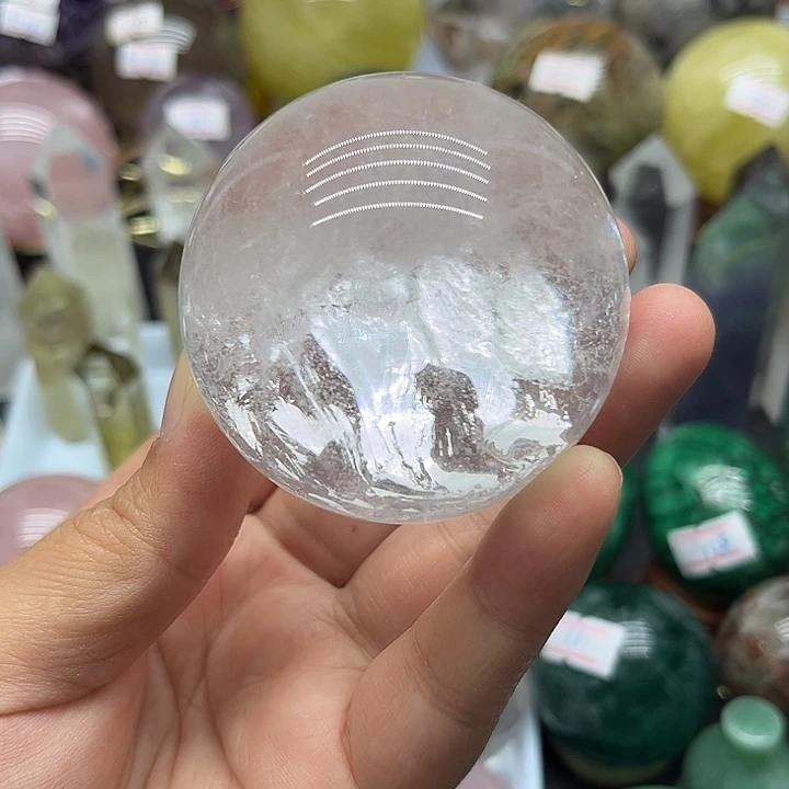 未镶嵌水晶珠宝半成品264克白水晶球