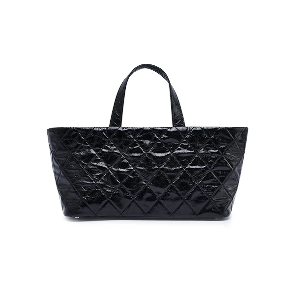 MODADONNA意制真皮菱格扁形托特包