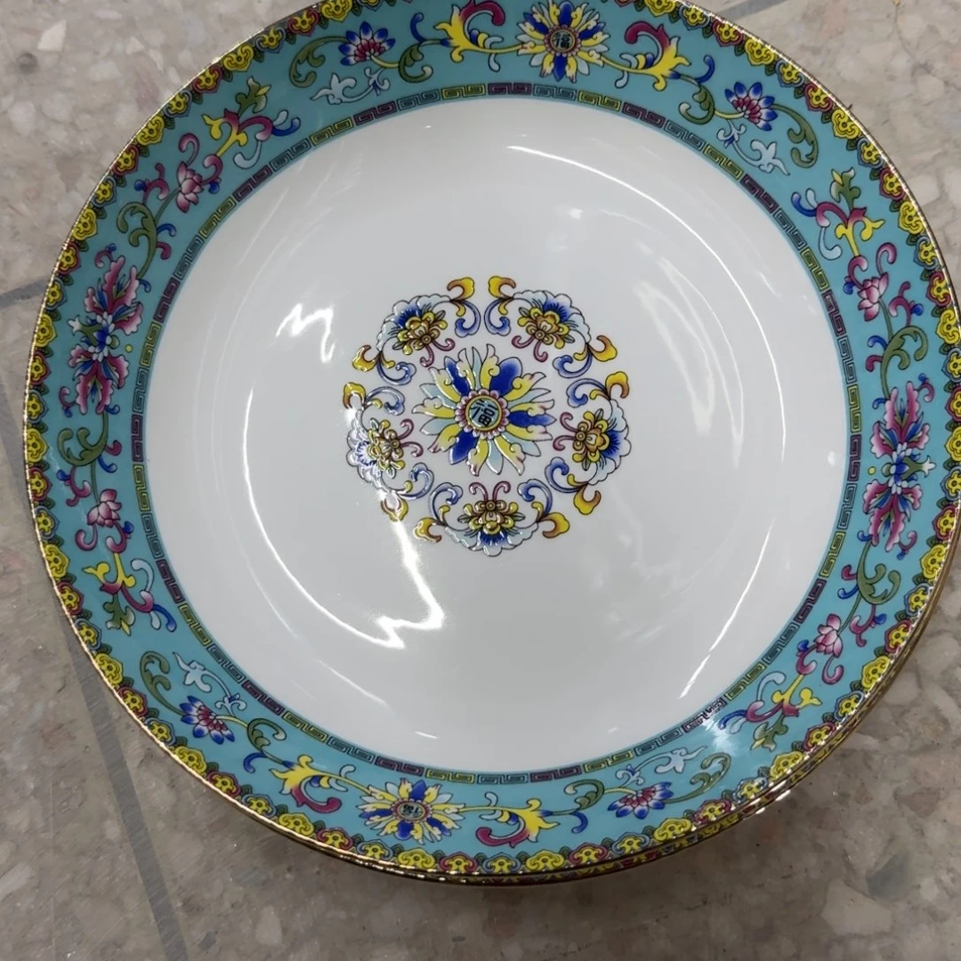 陶摆件六个8英寸深菜盘。。。