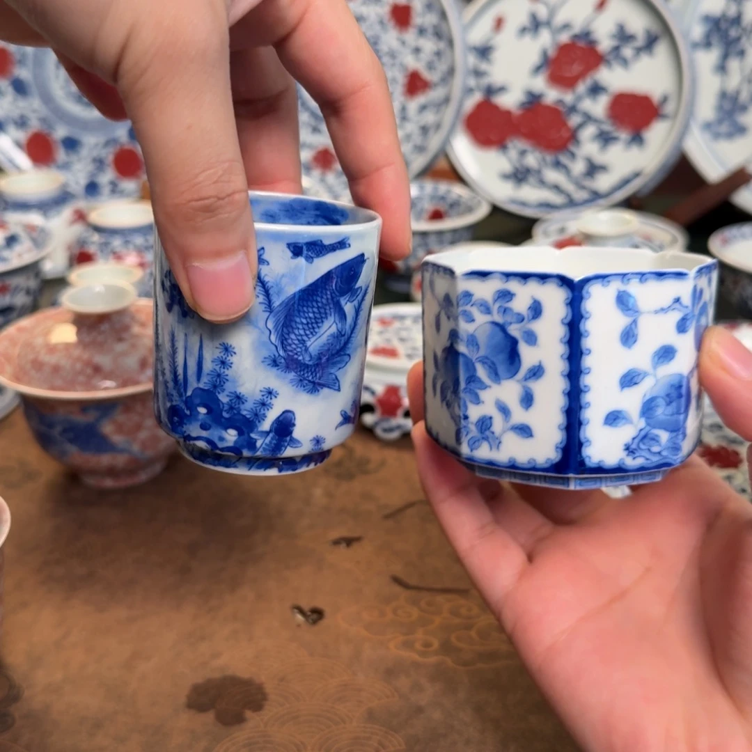 无****纯手工手绘陶瓷茶具两件