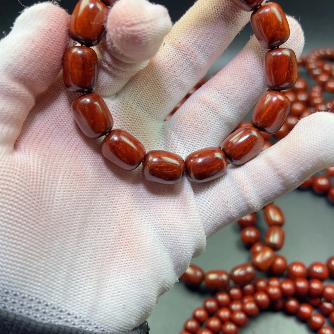 小叶紫檀手串/手链原生态1215枣 老料 水波 顶泥