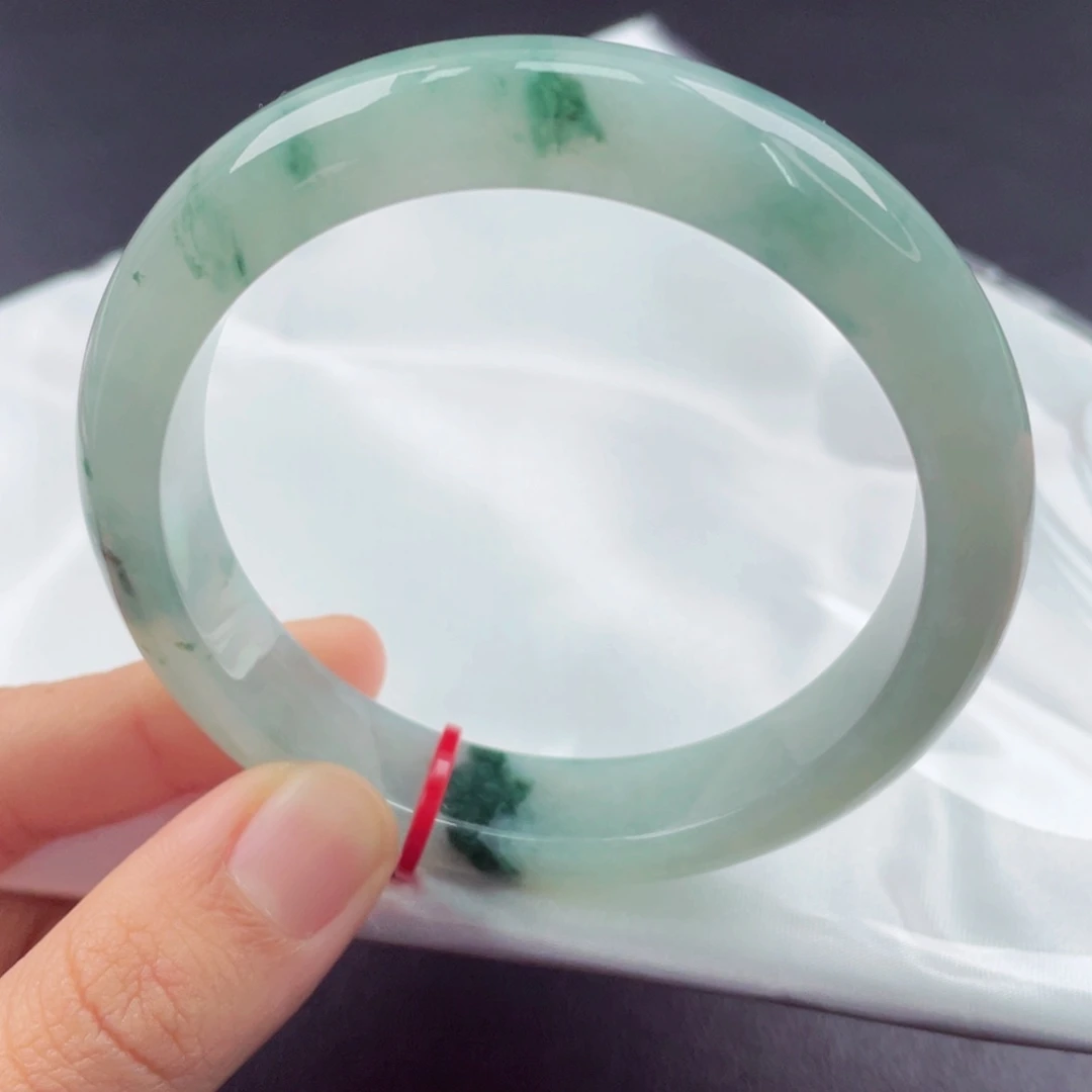 翡翠未镶嵌手镯5859正圈