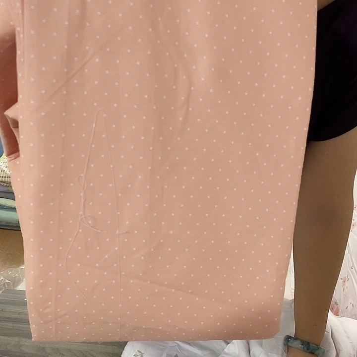 莫代尔纤维纯棉斜纹橘色小波点2.5米